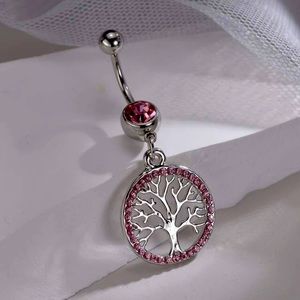 14g Tree of Life Shaped Belly Ring- Surgical Stainless Steel NWT